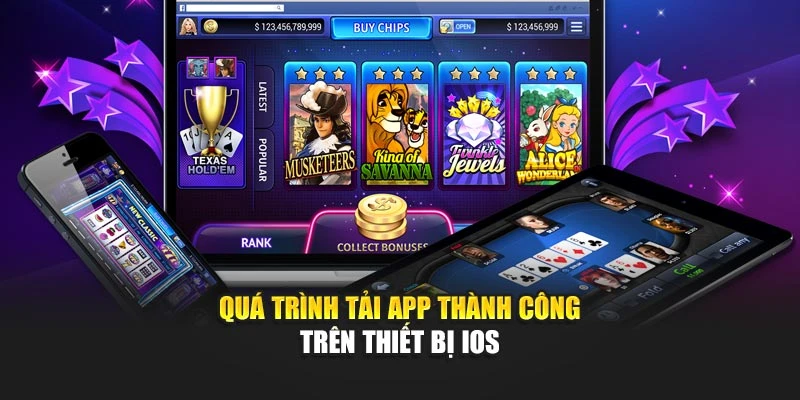 Quá trình tải app thành công trên thiết bị iOS